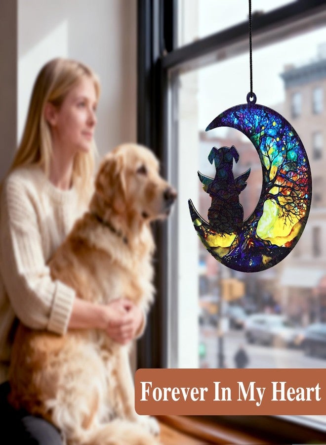 JULEASEL Memorial Gifts for Loss of Dogs, Pet Memorial Wind Chime and Dog Angel Memorial Suncatcher Set, Remembrance Bereavement Gift, Pet Loss Passing Away Sympathy Gift for Pet Lover(Black) - Image 5